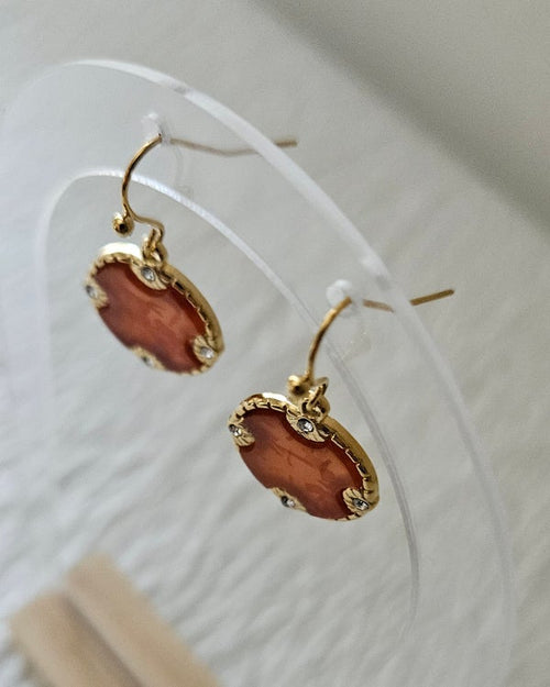 Boucles d'oreilles Éclat Ambré
